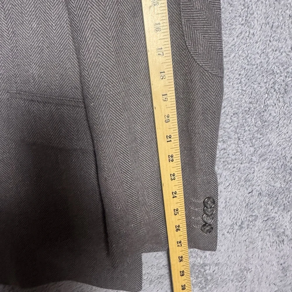 Joseph Abboud Sport Coat Mens 2XLT Peak Unstructured Blazer Herringbone Linen